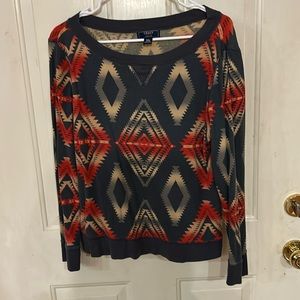 Chaps Henley Thermal long sleeve style top. Western Style Top